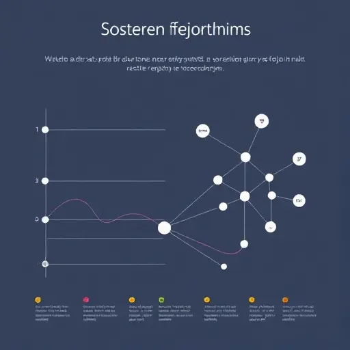 A minimalist infographic showing abstract data flow lines and nodes representing sorting algorithms, with subtle geometric shapes and clean lines, no text or numbers, soft pastel palette, flat design, high detail, smallHQ style