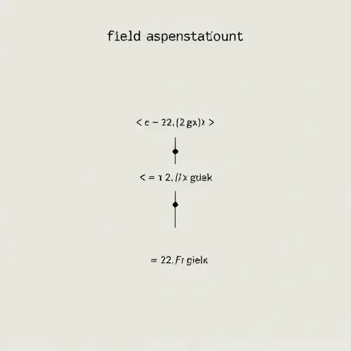 A minimalist illustration of a mathematical concept showing a field extension diagram with a base field at the bottom, an intermediate field in the middle, and a larger field at the top, connected by arrows indicating inclusion, with subtle algebraic symbols like 'Galois group' and 'normal' and 'separable' labels, rendered in a clean, smallHQ style with simple geometric shapes and muted colors