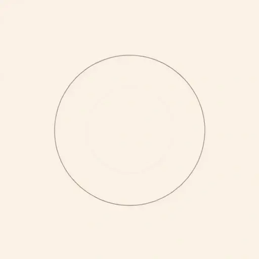 A minimalist abstract representation of the concept of the empty set in set theory. The image should depict a simple, clean, and geometric design with a single empty circle or a void space in the center, symbolizing the empty set. The background should be a neutral color to emphasize the central empty space. The overall composition should convey the idea of nothingness or absence within the context of mathematical theory.
