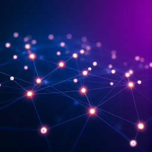 Abstract visualization of infinite-dimensional space. Depict a series of interconnected, glowing nodes representing points in the space. Lines connect these nodes, illustrating the concept of differentiation. The background should be a gradient of deep blues and purples, suggesting vastness and complexity. Focus on the interconnectedness and flow of the nodes and lines, conveying the idea of continuous change and mathematical operations.
