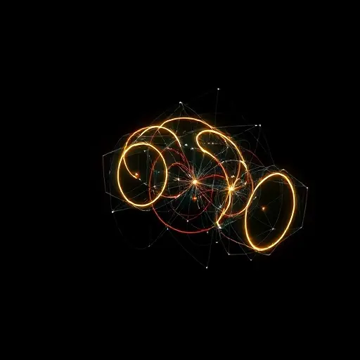 An abstract representation of modern set theory, featuring a complex hierarchical structure of nested sets with glowing boundaries, interconnected by thin luminous lines suggesting logical relationships, floating in a dark void, with subtle fractal patterns emerging from the edges of the sets, evoking the concept of weak regularity and non-well-founded sets, no text or symbols, minimalist and precise, high detail, soft ambient lighting