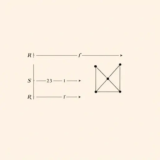 A minimalist abstract representation of a mathematical theorem titled 'Теорема Лося и ультрапроизведения структур' with elegant structural diagrams and symbolic notation, no text or numbers visible, soft pastel colors, clean lines, scientific illustration style