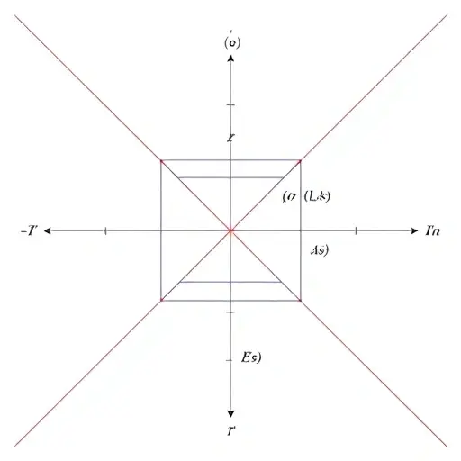 An abstract geometric illustration representing the theoretical foundations of projective planes based on t, highlighting algebraic properties of quasifields in the context of translational planes, with symbolic elements such as coordinate grids, algebraic structures, and projective transformations, rendered in a clean, minimalist, high-quality style suitable for academic visualization