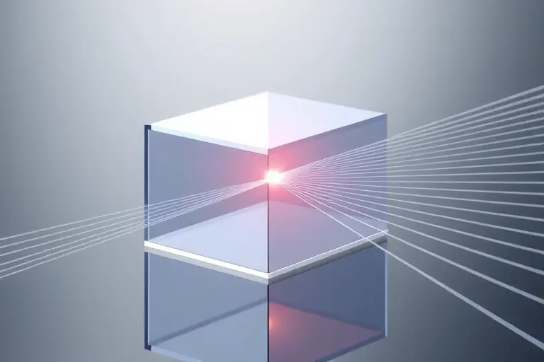 A visual representation of the optical Hall effect in a dielectric material. Show a transparent dielectric material with light passing through it, demonstrating the deflection of light due to the optical Hall effect. Include a magnetic field applied perpendicular to the direction of light propagation, represented by field lines. The image should illustrate the interaction between the light, the dielectric material, and the magnetic field, highlighting the theoretical basis of the optical Hall ef