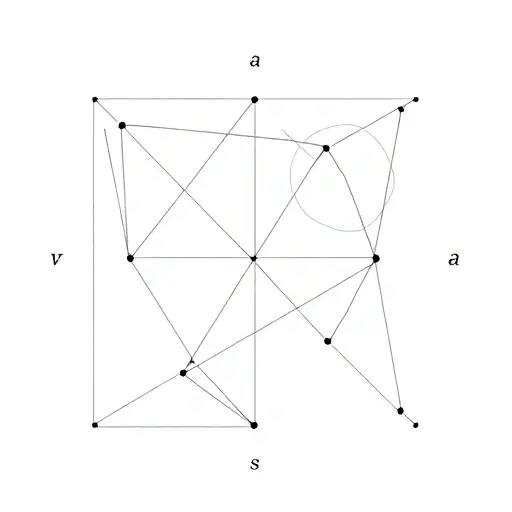 A minimalist geometric diagram showing discrete geometry concepts such as points, lines, and polygons forming a spatial partition, rendered in clean vector style with subtle shading and no text or numbers