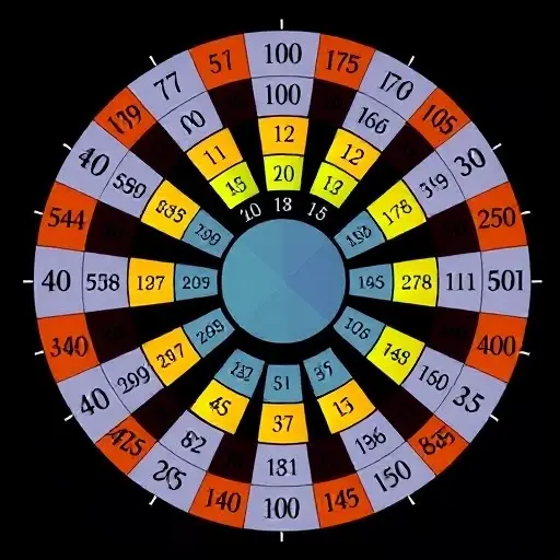 A visual representation of quadratic residues and the law of quadratic reciprocity by Gauss. Depict a modular arithmetic circle with numbers arranged in a way that highlights which numbers are quadratic residues modulo a prime number. Use geometric shapes and colors to differentiate between residues and non-residues. Include a visual metaphor for the law of quadratic reciprocity, such as two interlocking circles or a balance scale, to represent the relationship between two primes.