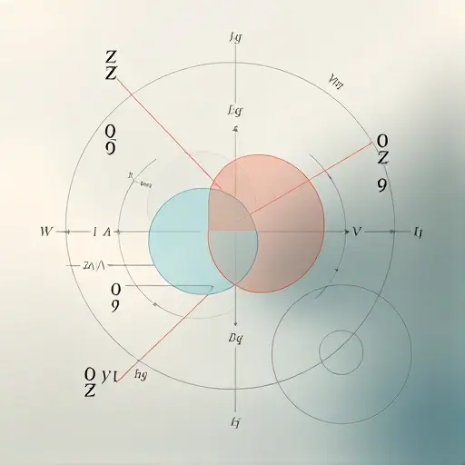 An abstract visual representation of modern set theory, featuring symbolic elements like Venn diagrams, set notation symbols (∈, ⊆, ∪, ∩), and logical structures intertwined with subtle geometric patterns suggesting axioms; include a faint, ethereal depiction of the axiom of weak regularity and non-well-founded sets through recursive, non-terminating nested loops or Penrose-like shapes, all rendered in a clean, minimalist, high-quality style with soft gradients and precise lines