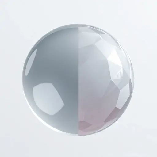 An abstract geometric visualization of a sphere undergoing inversion, with clear distinction between immersion and embedding in homotopy theory: one half shows a smooth, non-self-intersecting embedding of the sphere in 3D space (like a standard round sphere), the other half shows an immersion with self-intersections (like a Boy's surface or cross-cap), using translucent surfaces and gradient color shifts to highlight topological differences; no text, labels, or digits present