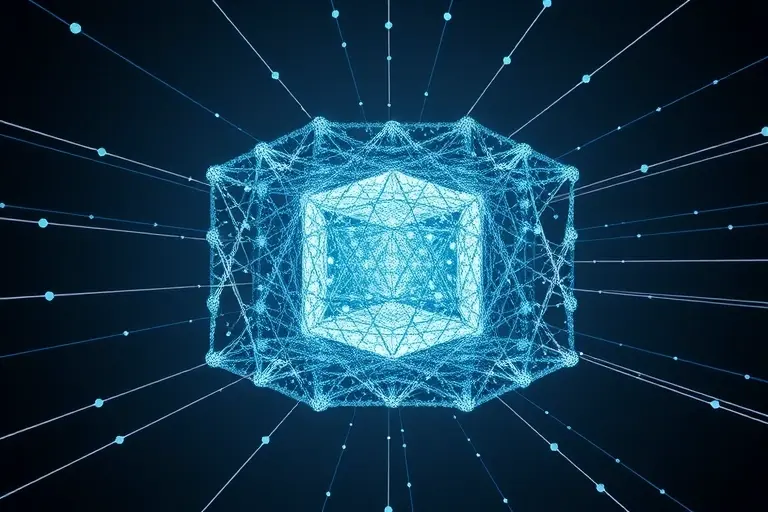 A scientific illustration depicting an abstract representation of a newly discovered interaction in superconductivity theory, featuring subtle quantum lattice patterns, electron pairing dynamics in a crystalline structure, and faint energy field lines suggesting hidden coupling mechanisms, all rendered in a high-detail, minimalist scientific style