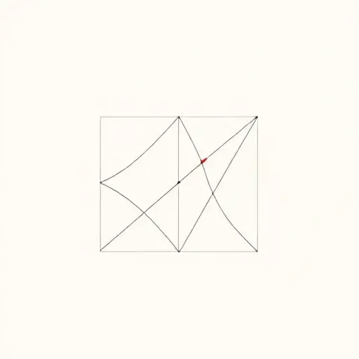 A minimalist mathematical illustration showing a topological space with a highlighted irreducible component, subtle abstract shapes representing algebraic varieties, clean lines and muted colors, no text or numbers