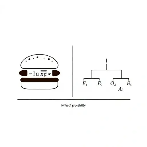 A minimalist mathematical diagram showing a simple burger-shaped equation on one side and a formal Peano arithmetic tree on the other, connected by a boundary line labeled 'limits of provability', with clean lines and no text or numbers visible