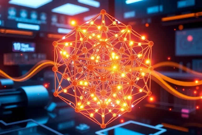 A high-quality scientific illustration showing a two-dimensional time crystal lattice with shimmering temporal patterns and geometric symmetry, rendered in a futuristic lab setting with glowing particles and abstract time waves, emphasizing precision and innovation