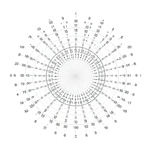 A visual representation of the Artin's hypothesis and primitive roots modulo a prime number, featuring abstract mathematical elements such as circular modular arithmetic patterns, prime number sequences radiating outward, and density gradients symbolizing distribution, all in a clean, minimalist style with no text or numbers