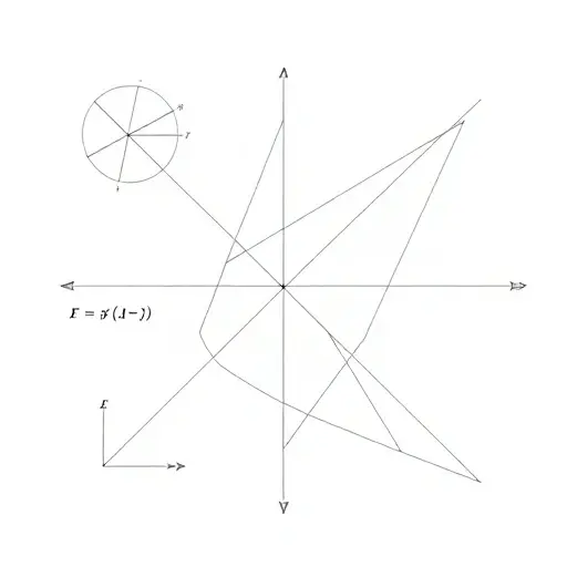 An abstract geometric composition representing the theoretical foundations of constructing projective planes based on t, illustrating the transition from non-associative algebraic structures; includes symbolic elements like octonion-like algebraic diagrams, projective point-line incidence structures, and flowing mathematical transformations, all rendered in a clean, minimalist, high-quality style with soft gradients and precise line work