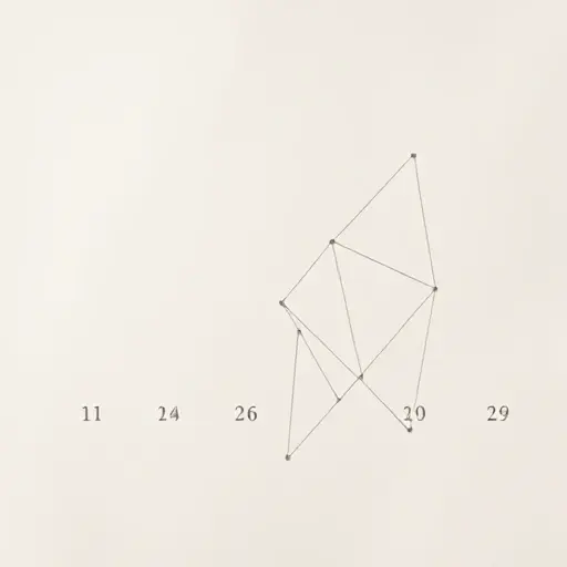 A minimalist abstract composition representing the unsolvable Burnside problem on periodic groups, featuring subtle geometric patterns and muted tones to convey theoretical complexity without text or symbols