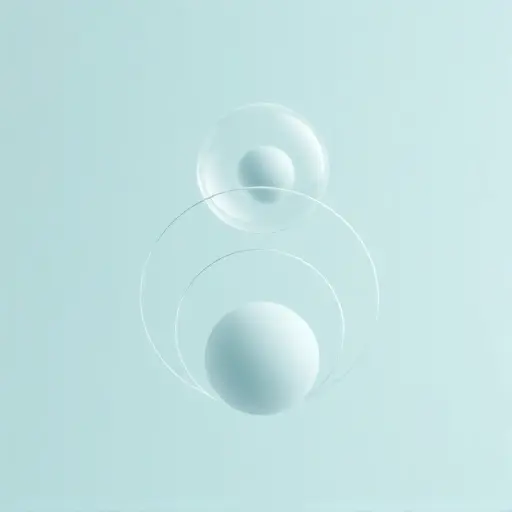An abstract visual representation of pure sets and urelements in ZFC set theory, showing a hierarchical structure of sets containing other sets and urelements as atomic objects, with clear distinction between sets (represented as nested containers or bubbles) and urelements (represented as solid, indivisible spheres), all rendered in a clean, minimalist, high-quality style with soft gradients and precise geometric forms, no text or symbols