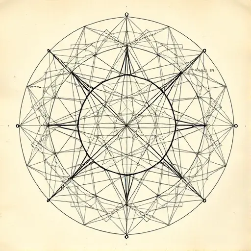 A detailed illustration of a mathematical theorem, featuring a complex geometric pattern with interconnected lines and shapes, symbolizing the intricate and profound nature of Gödel's incompleteness theorems. The image should convey a sense of depth and complexity, with a focus on abstract mathematical concepts.