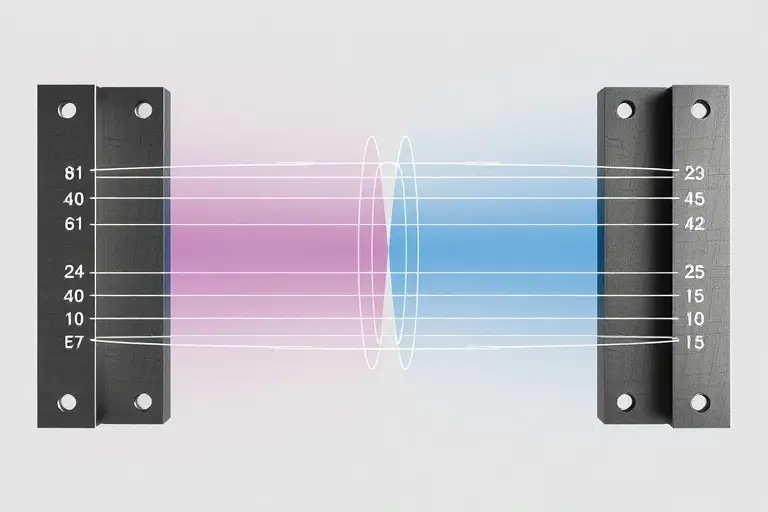 A dielectric material in physics and electrodynamics, depicted as an insulating substance between two parallel metal plates with an electric field lines showing uniform distribution, and a subtle visual representation of electrical breakdown threshold with faint arcing at the critical point, no text, no labels, no numbers