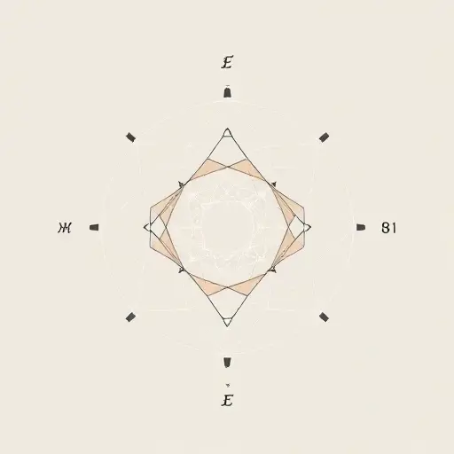 A minimalist, high-quality illustration representing theoretical foundations of modular arithmetic in cryptography, featuring abstract geometric patterns of congruence classes, modular cycles, and cryptographic keys intertwined with subtle mathematical symbols like ≡, mod, and prime numbers, all rendered in a clean, modern vector style with soft gradients and no text or labels