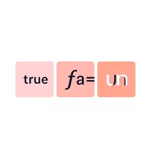 A symbolic illustration representing three-valued logic, featuring a stylized three-valued truth table or diagram with distinct symbols for true, false, and unknown, rendered in a clean, minimalistic style with subtle gradients and abstract geometric shapes, evoking the concept of a third truth value beyond binary logic