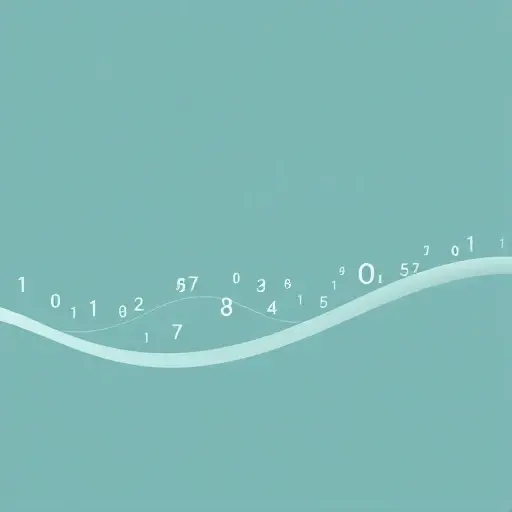 A minimalist abstract representation of a continuum of numbers flowing like a smooth gradient, symbolizing the concept of countability and cardinality, with subtle mathematical symbols integrated into the flow, no text or letters visible