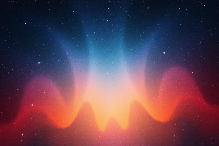 A high-quality scientific illustration showing a cosmic background with subtle temperature variations, abstract representation of thermodynamic processes influencing the expansion of the universe, no text or numbers, clean lines and soft colors