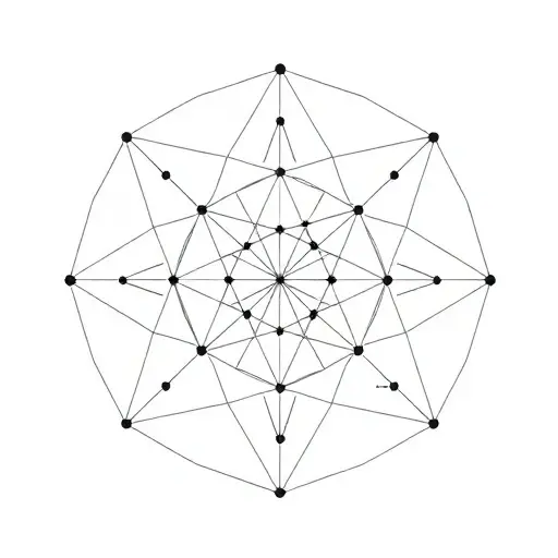A minimalist diagram showing a Voronoi tessellation with geometric shapes and mathematical symbols, emphasizing discrete geometry concepts and topological properties, rendered in a clean technical illustration style