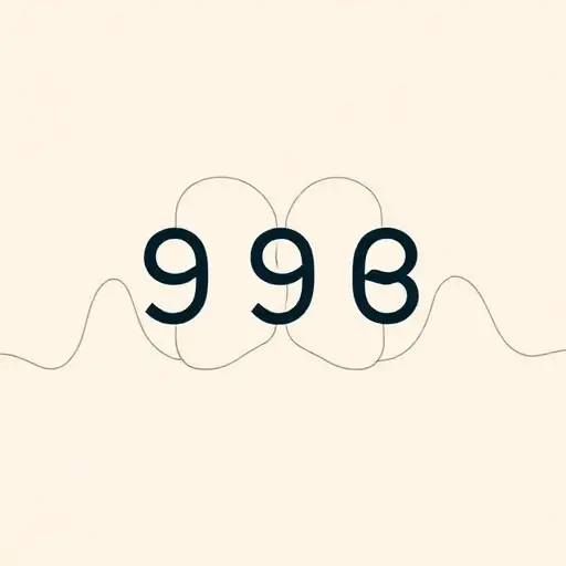 A minimalist abstract representation of a three-digit logical system inspired by Stephen Kleene's interpretation of meaning as incompleteness in computation, visualized through subtle geometric patterns and flowing lines suggesting unfinished processes, rendered in the smallHQ style