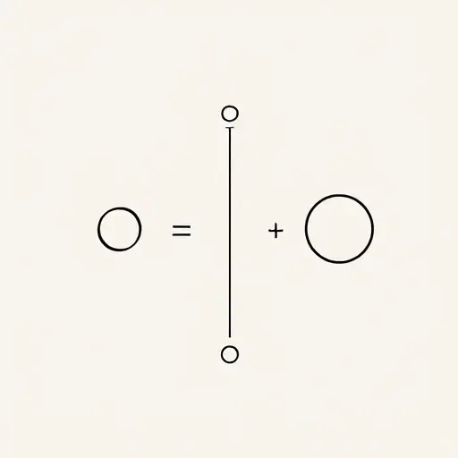 A minimalist abstract representation of logical symbols and mathematical notation illustrating correctness and completeness, featuring clean geometric shapes, balanced composition, and subtle symbolic elements like arrows and circles, rendered in a smallHQ style