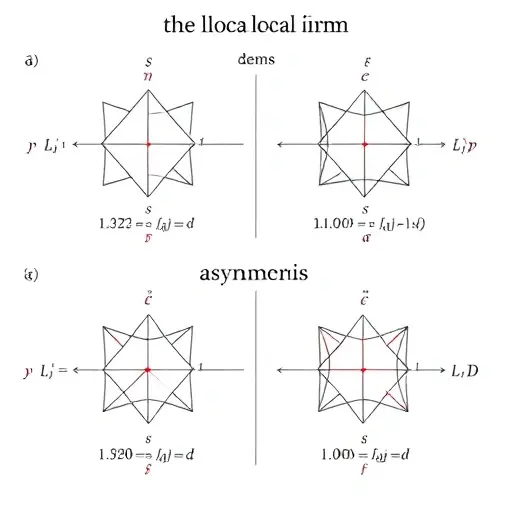A detailed illustration of a mathematical concept showing the Lovász local lemma with symmetric and asymmetric forms, featuring elegant mathematical symbols and diagrams, clean lines, scholarly atmosphere, smallHQ style