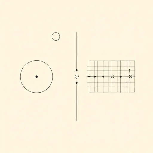 A minimalist illustration of abstract mathematical concepts representing modular arithmetic and hash functions, featuring geometric shapes like circles and grids, subtle binary code patterns, and a clean scientific diagram aesthetic with muted colors and no text or numbers
