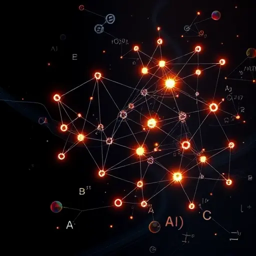 A conceptual illustration of the theoretical foundations of a radical superalgebraic approach, showing abstract intertwined algebraic structures, glowing supersymmetric nodes, and flowing mathematical symbols in a dark gradient background, emphasizing dynamic connections and radical transformations