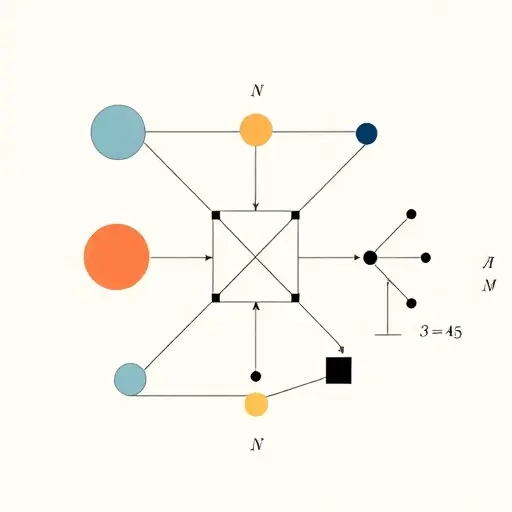 An abstract representation of constructive objects in mathematical logic, featuring geometric shapes like circles, squares, and lines interconnected by logical arrows and symbols, suggesting formal systems and computability, in a clean, minimalist design with soft gradients and subtle grid patterns in the background, evoking the theoretical framework of A.A. Markov’s constructive objects