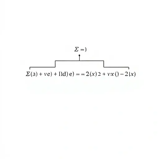 A minimalist illustration of a logical formula tree showing syntactic derivation steps, with clean vector lines and symbolic notation, no text labels or numbers