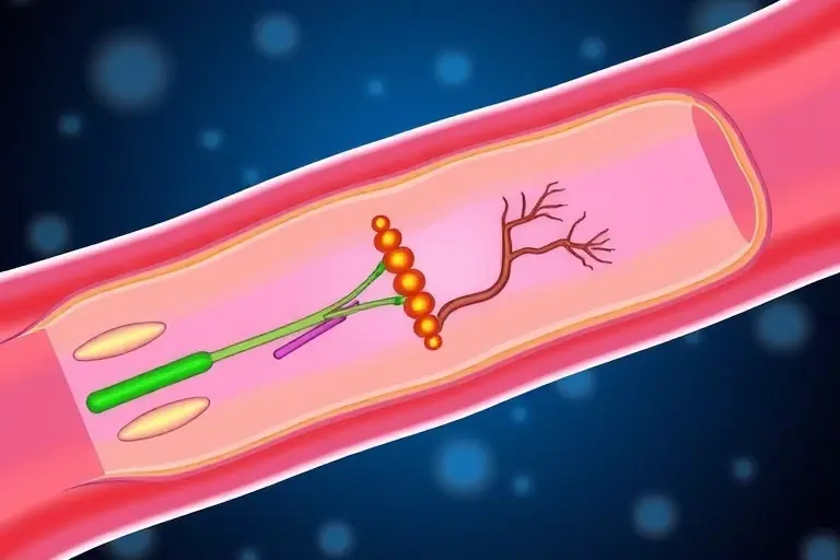 A high-resolution scientific visualization of the blood-brain barrier showing a cross-section of a brain capillary with endothelial cells, tight junctions, and astrocyte end-feet, with a new imaging technique highlighting molecular transport mechanisms, rendered in a clean, detailed, and realistic medical illustration style
