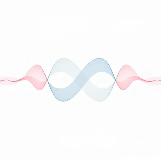 An abstract visualization of quantum parallelism in quantum computing, showing multiple overlapping wave functions representing superposition states, with a subtle background of quantum gates and entangled qubit networks, symbolizing the theoretical foundations of quantum algorithms and the role of the quantum Fourier transform in factorization problems like Shor's algorithm, rendered in a clean, minimalist, high-detail scientific illustration style